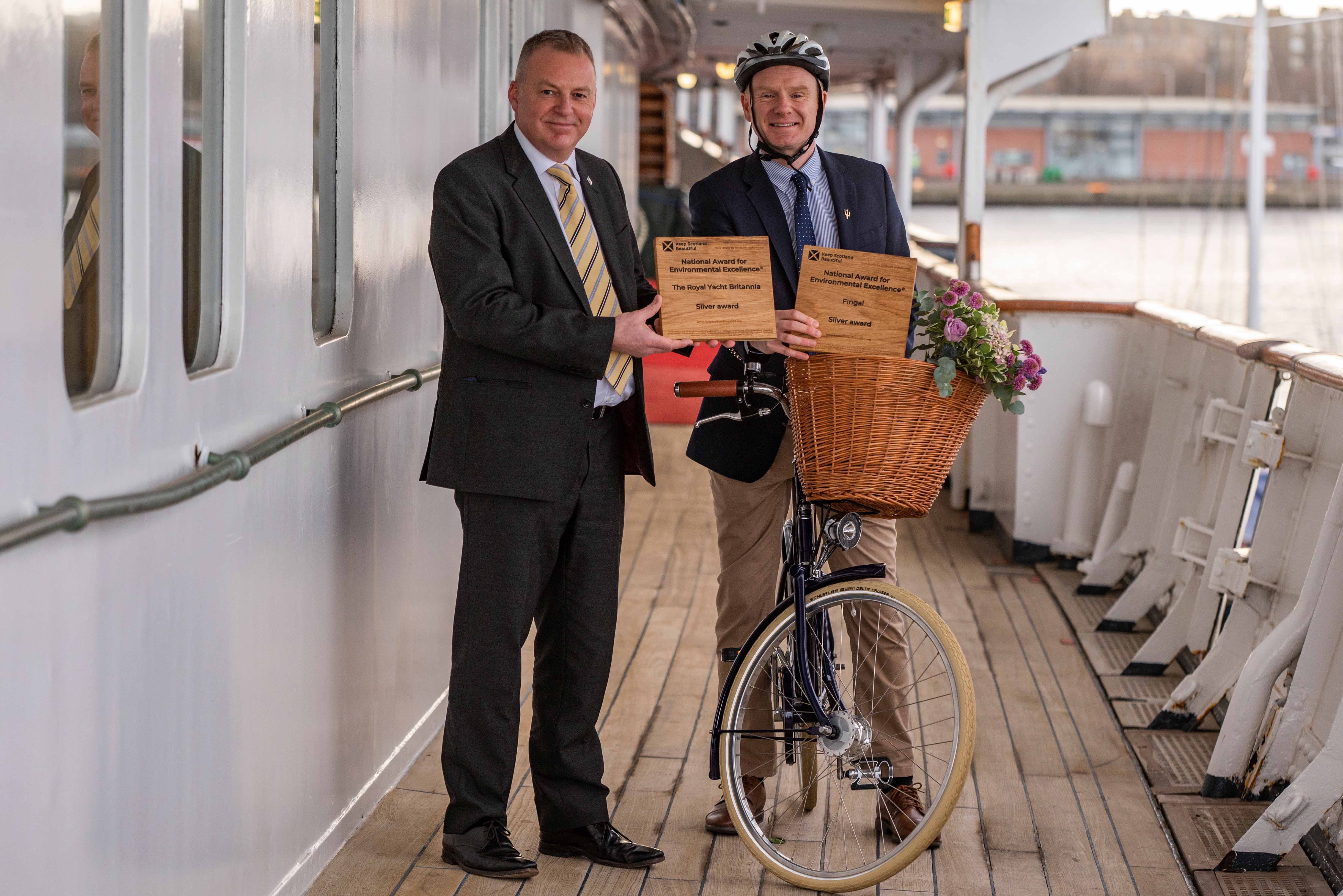 Charlie with Environmental award for Keep Scotland Beautiful