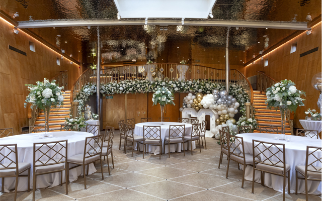 Ballroom with 60th sign - Alix McIntosh